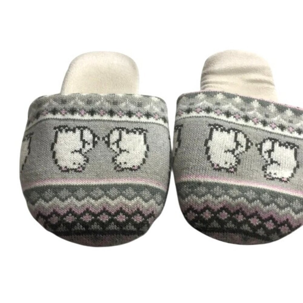 Justice Girls Shoes Slippers Pink/Gray Size S 2-5